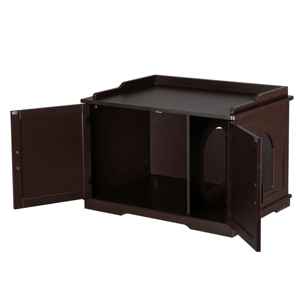 Kmowoo Cat Litter Box Enclosure, Indoor Pet Crate-Hidden Cat Washroom with Vent Holes