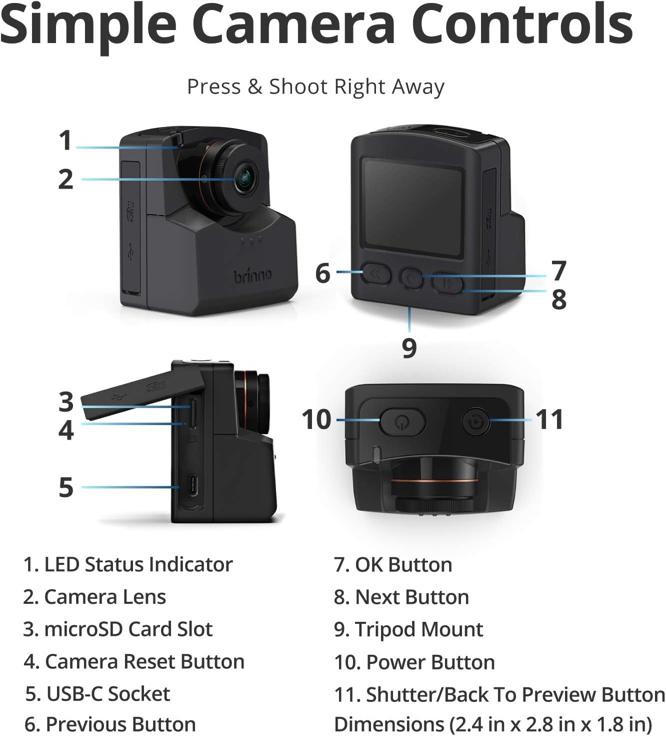 Brinno TLC2020 Time Lapse Camera, 99-Day Battery Life, Multiple Modes (Step Video/Stop Motion/Still), Flexible Schedule, Easy Installation, HD 1080p