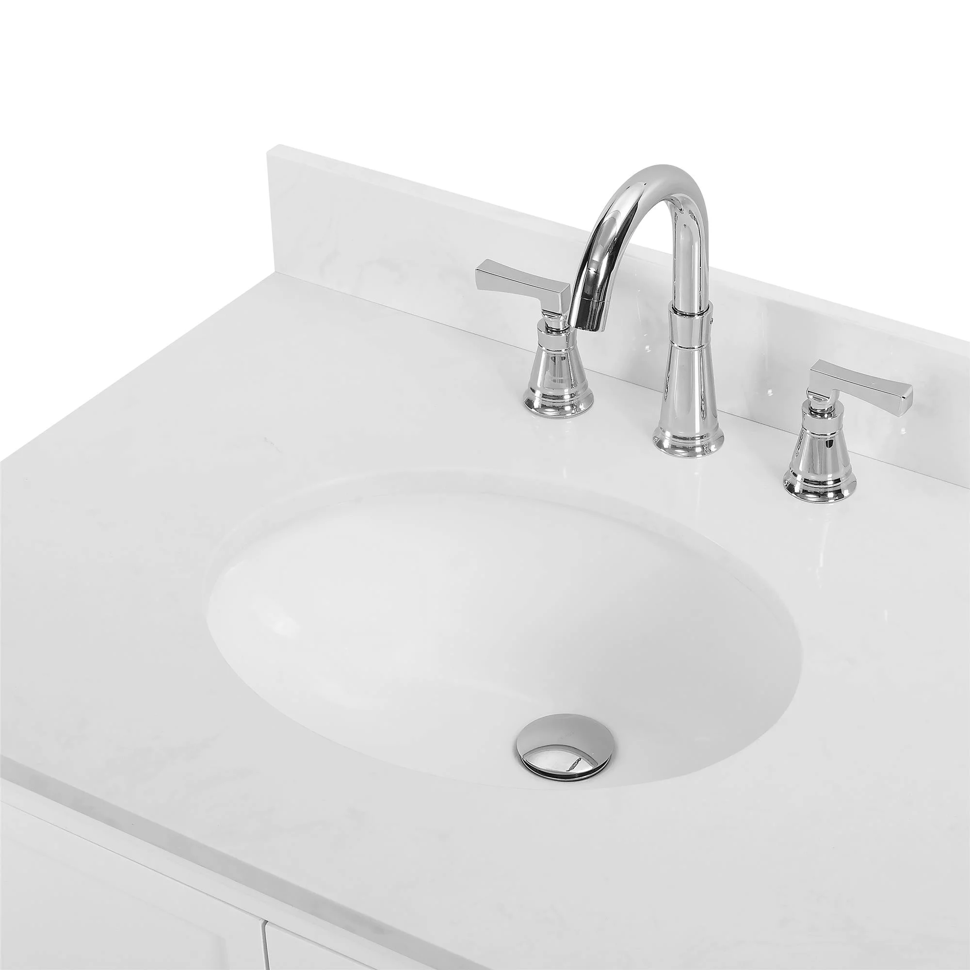 DHP Otum 30 Inch Bathroom Vanity with Sink, White Wood