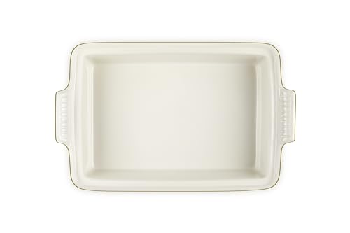 Le Creuset Stoneware Heritage Covered Rectangular Casserole, 4 qt. (12" x 9"), Cerise