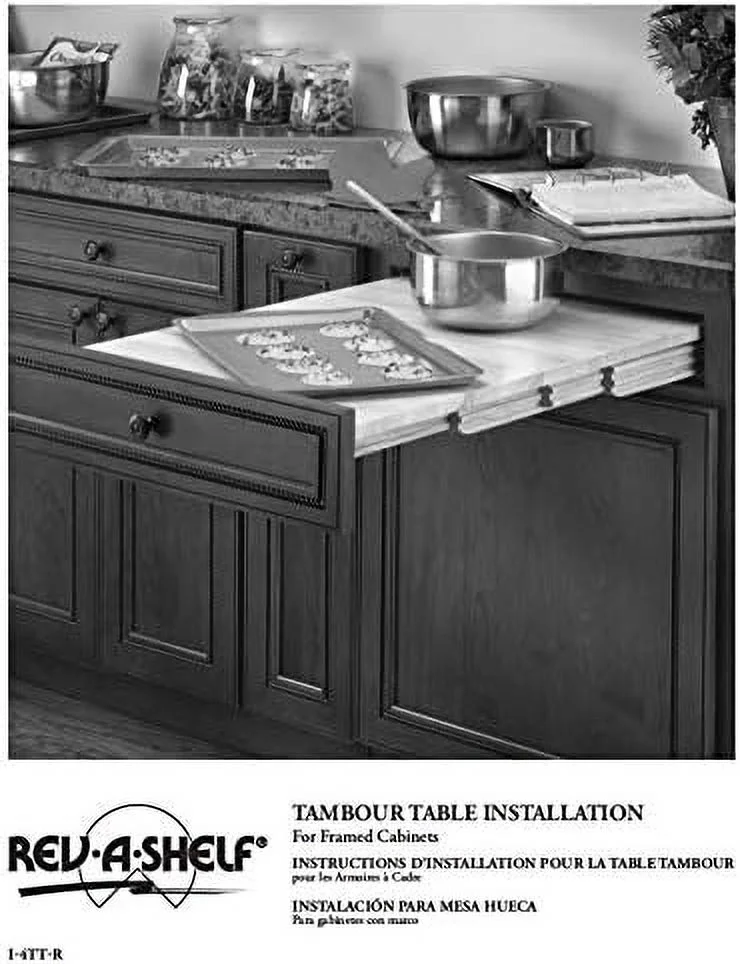 TJUNBOLIFE 31.75" Pull Out Tambour Table/ Counter Extension Top for 21.77" Drawers  Sliding Kitchen Cabinet    Maple Wood  4TT-2133-1