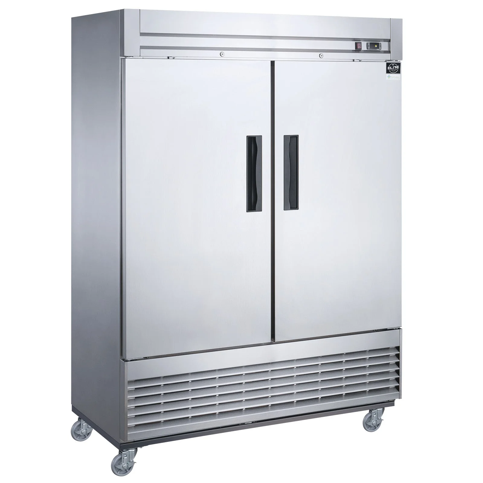 55 in. Auto-Defrost Two Door Commercial Upright Reach-in Freezer in Stainless Steel 40.7 Cu. Ft.