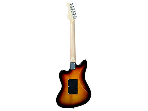Monoprice Indo Series 6 String Basswood-Body Electric Guitar, Right, Sunburst (625882)