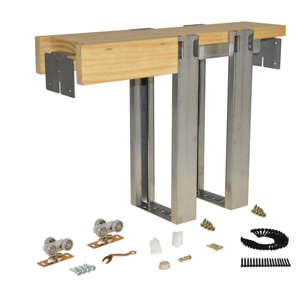 Johnson Hardware 1560 Series 30 in. x 96 in. Pocket Door Frame for 2x6 Stud Wall, Unfinished