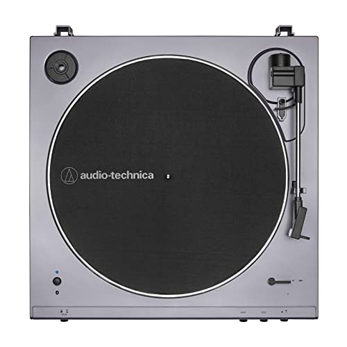 Audio-Technica AT-LP60XBT-RD Fully Automatic Belt-Drive Stereo Turntable, Red/Black, Bluetooth, Hi-Fi, 2 Speed