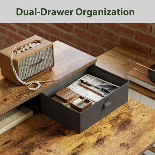 Agilestic L Shaped Electric Standing Desk with 2 Drawers, 63 Inch Ergonomic Adjustable Height Desk with Storage