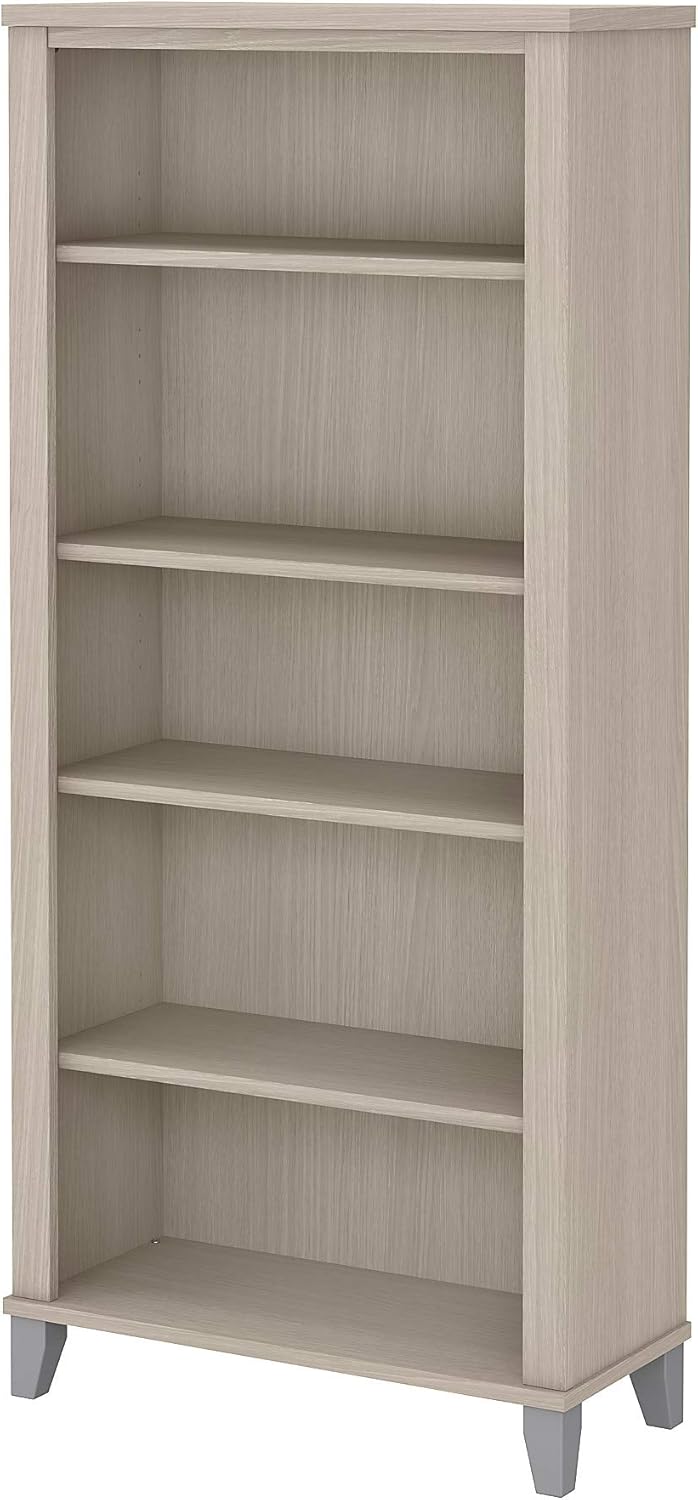 Bush Furniture Tall 5 Shelf Bookcase, Hansen Cherry