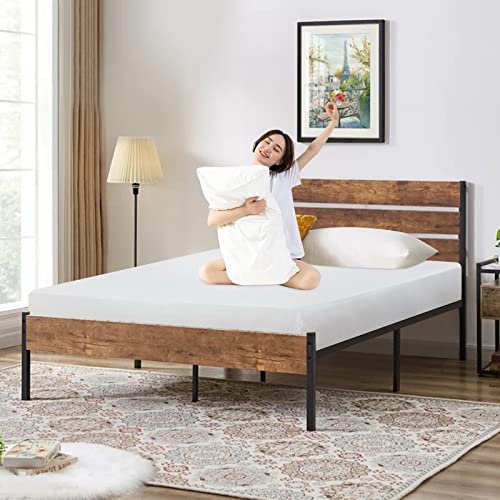 Queen Mattresses, 8 Inch Gel Memory Foam Mattress for Pressure Relief, Medium Firm Queen Mattress in a Box, CertiPUR-US Certified, Fiberglass Free