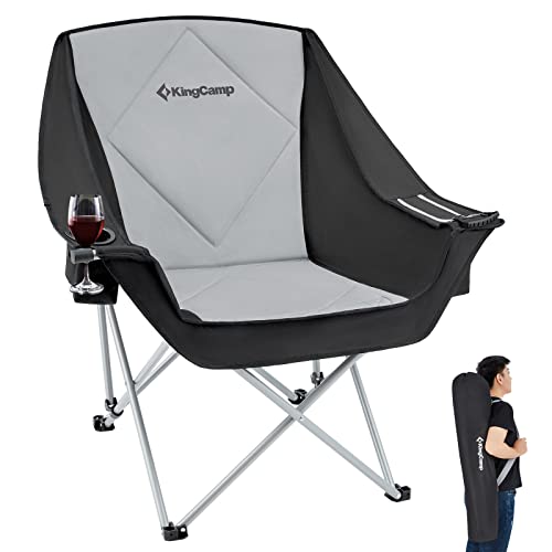 KingCamp Oversized XL Camping Chair, Heavy Duty 500lbs Folding Couch for Adults