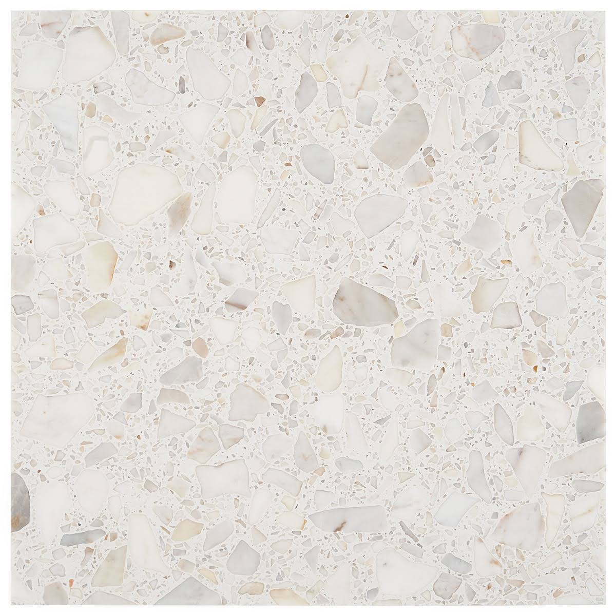 TileBar Terrazzo Italy Sacra Calacatta 24x24 Honed Marble Tile, Beige u0026 Cream, Backsplash, Wall and Floor