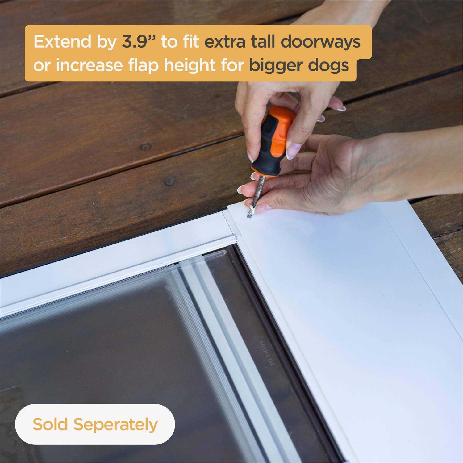 Hakuna Pets Patio Pet Door Screen Insert Panel for Sliding Doors Fits Door Track Min Ht Max Ht 84.25 - Pet Supplies online store