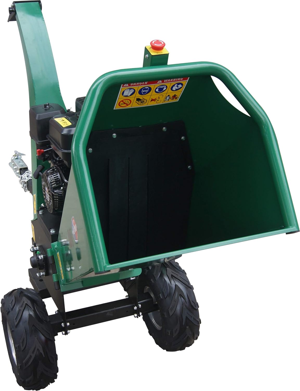 All Power America APWC420 Heavy Duty Durable Wood Chipper Shredder Mulcher-Max 6 Inch Cutting Diameter Capacity Gas Powered, 15HP 420cc, 6 inch