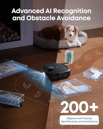 eufy E25 Omni Robot Vacuum and Mop Combo,HydroJet System, 20,000Pa Turbo Suction, Zero-Tangle Design, Edge-to-Corner Deep Cleaning