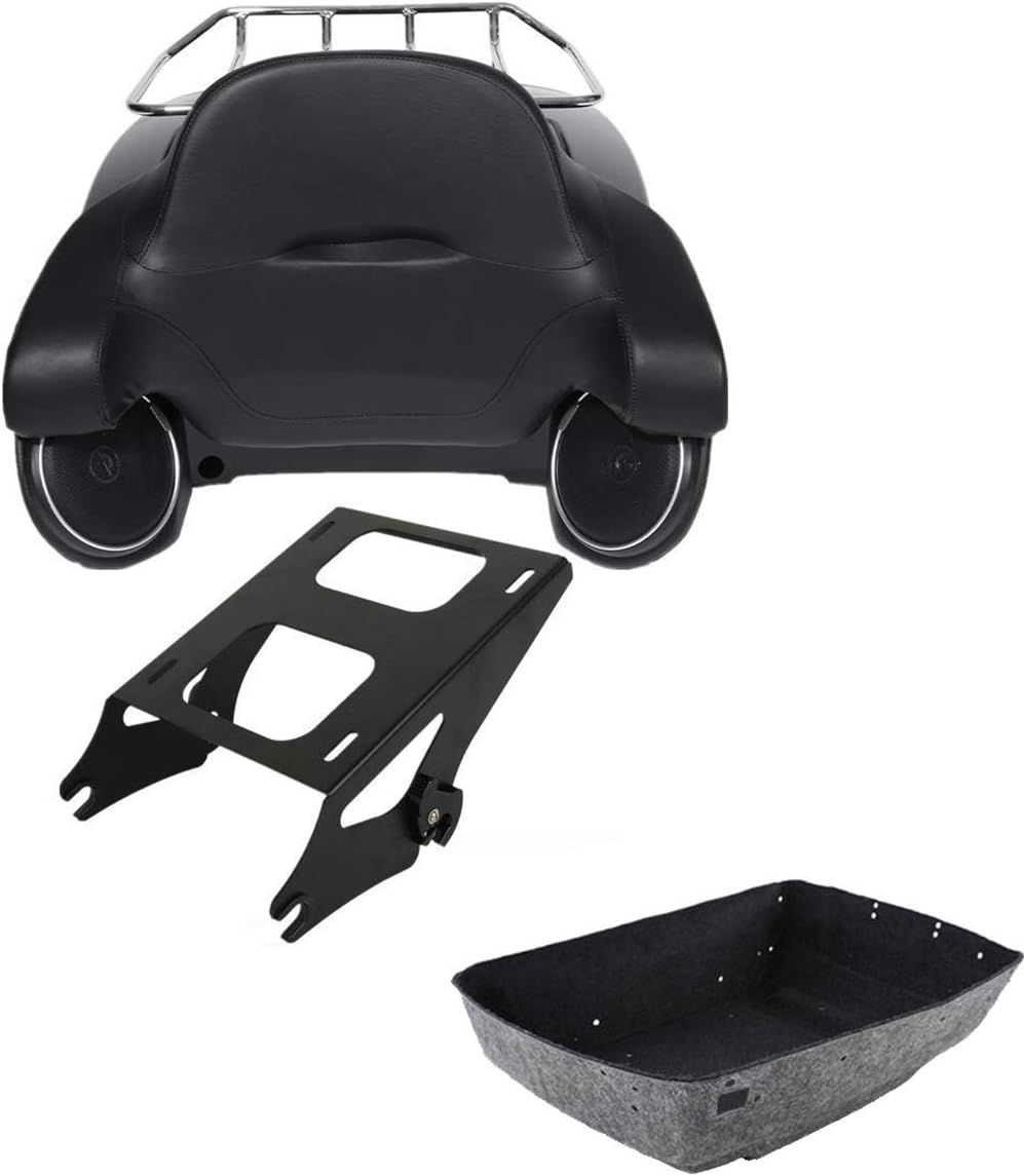 TCMT Pack Trunk Pad w/Speakers Mount Rack Fit For Harley Tour Pack Road Glide 2014-2022