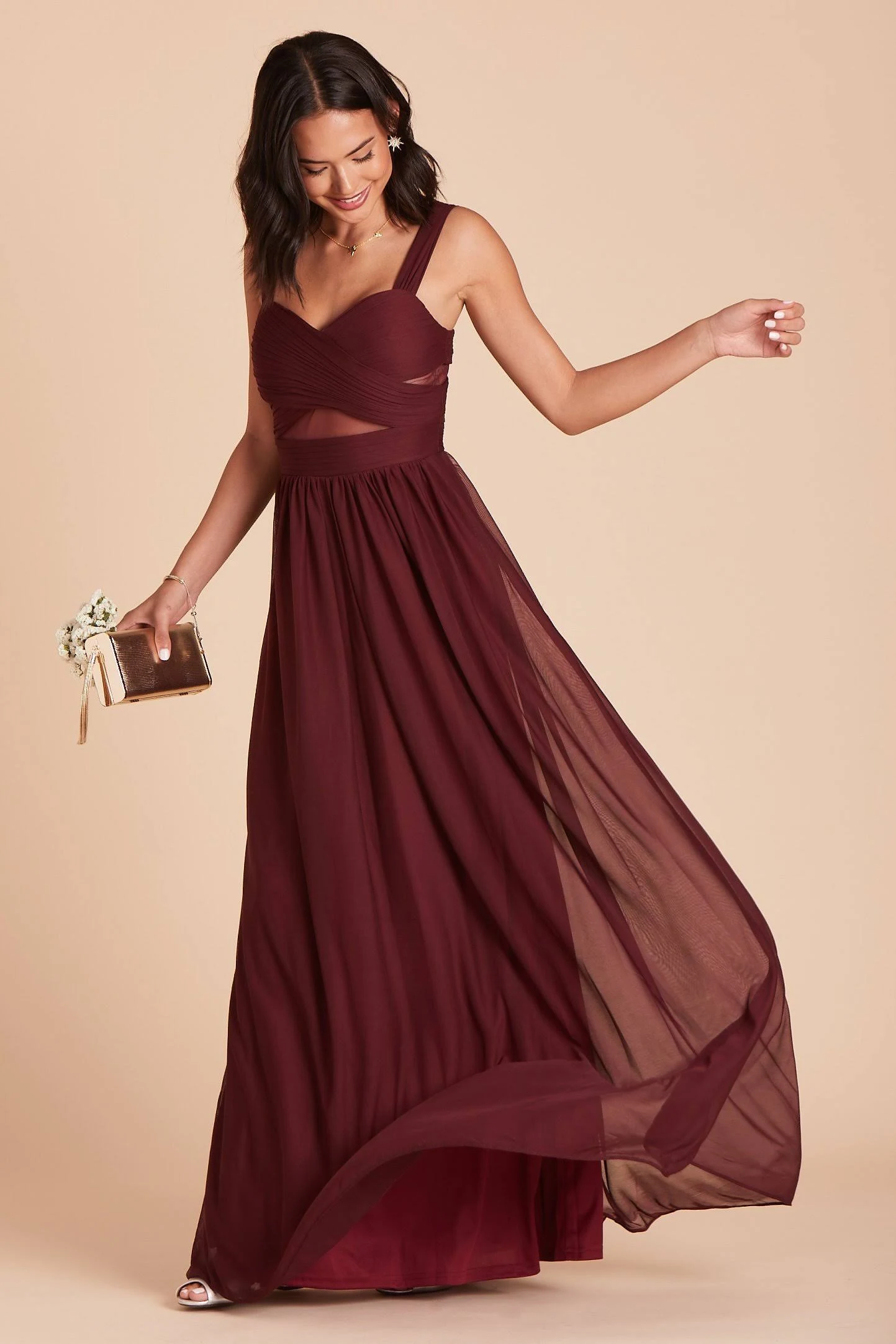 Birdy Grey Elsye Bridesmaid Dress in Cabernet S / Cabernet