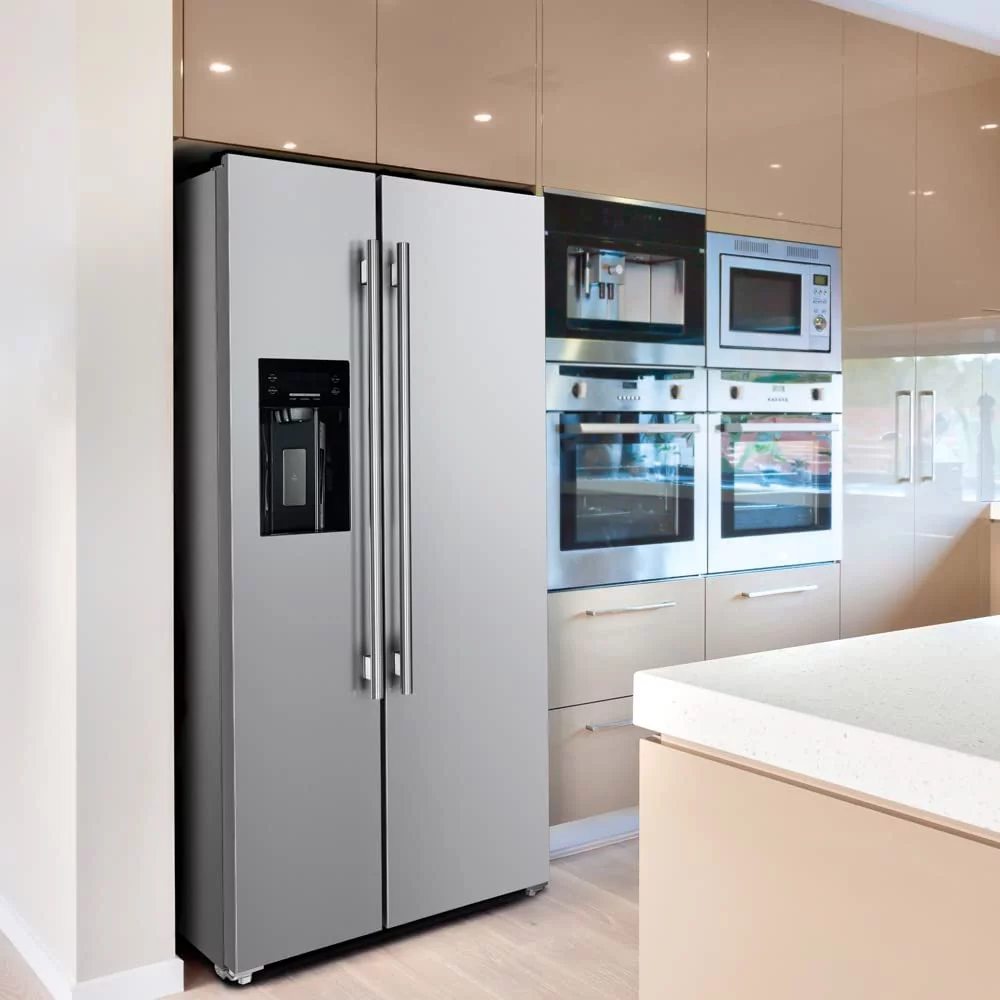 Salerno 36" Side by Side 20 Cu.Ft Stainless Steel Refrigerator with Ice Maker