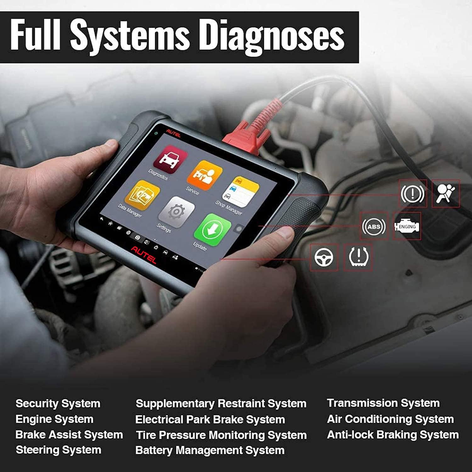 Autel MaxiSys MS906 Automotive Diagnostic Scanner with Bi-Directional Control, Key Fob Programming, ECU Coding