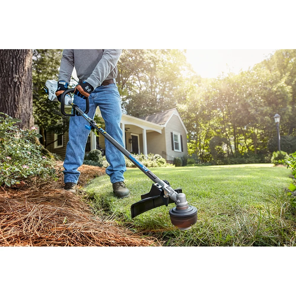 HART 40 Volt Cordless Brushless Attachment Capable 15-inch String Trimmer Kit, (1) 4.0Ah Lithium-Ion Battery