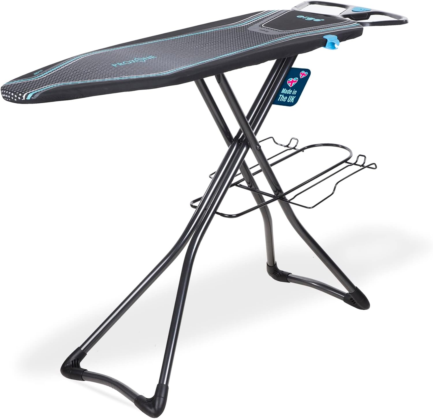Minky Homecare Ergo Plus Prozone Ironing Board Made in UK Freestanding Full Size Iron Table with Heat Reflective Cover