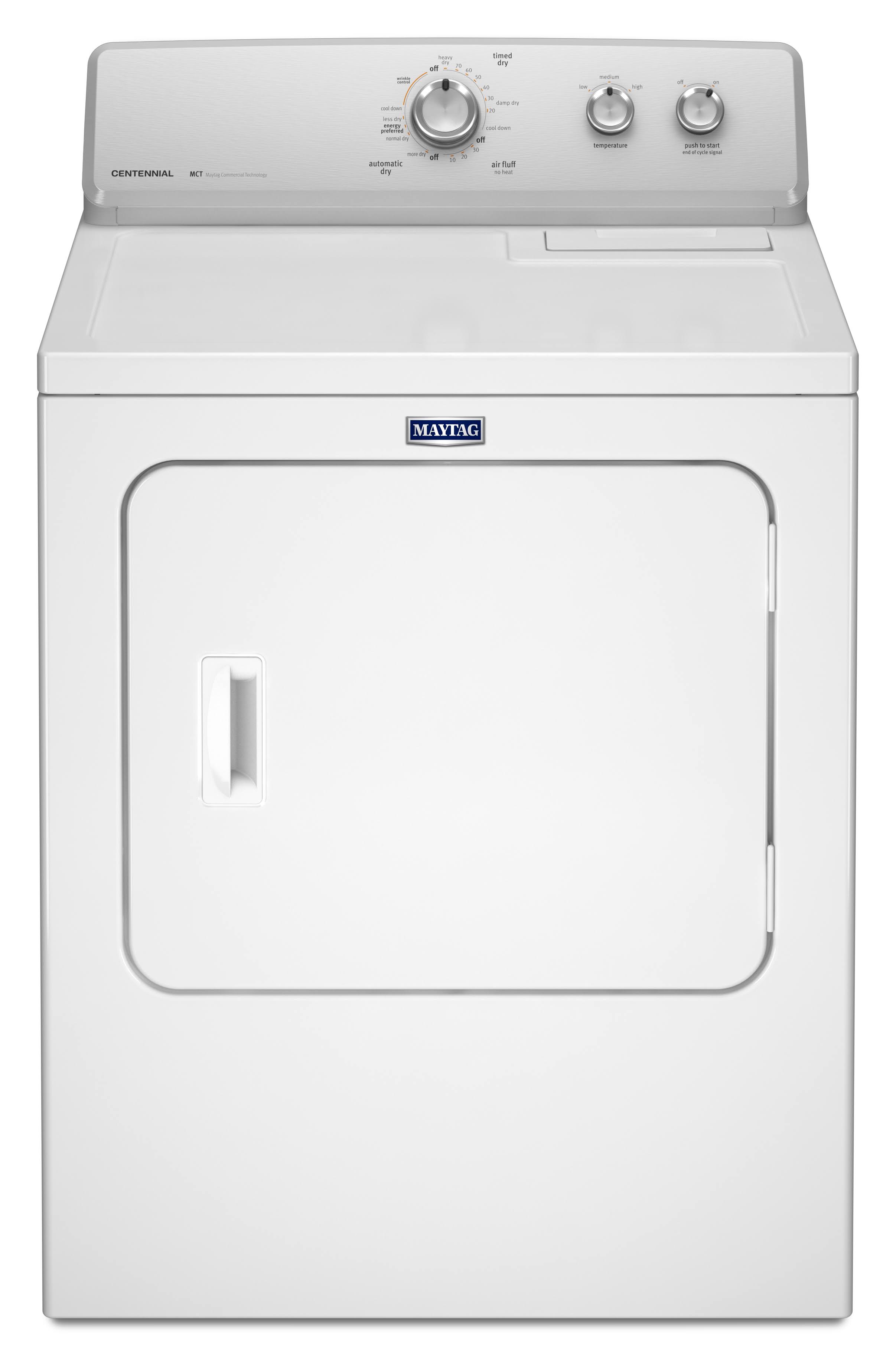 Maytag 7.0 Cu. Ft. Large Capacity Dryer with Wrinkle Control MEDC215EW - White