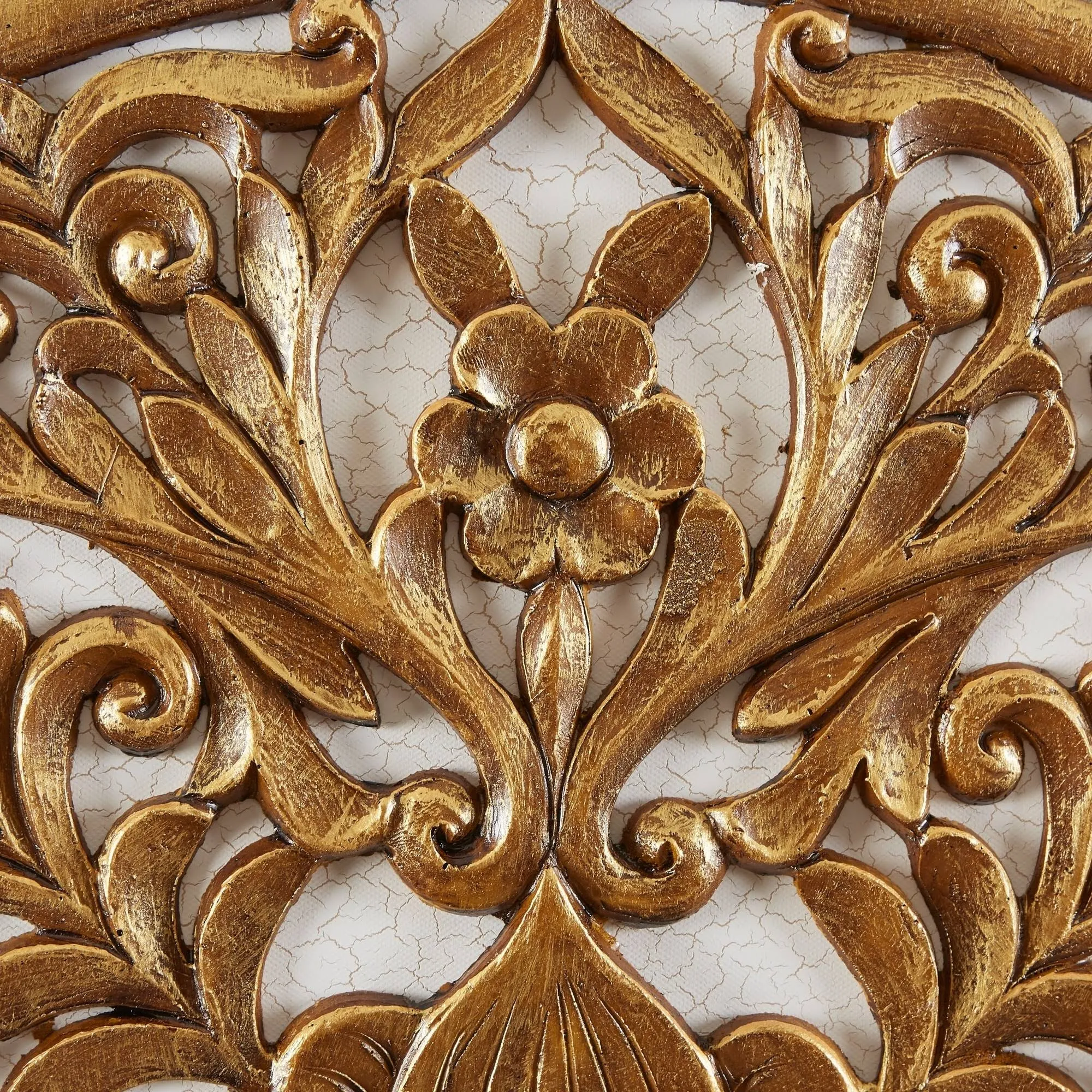 Madison Park Gold Medallion 3 Piece Canvas Set Medallion 3D Design