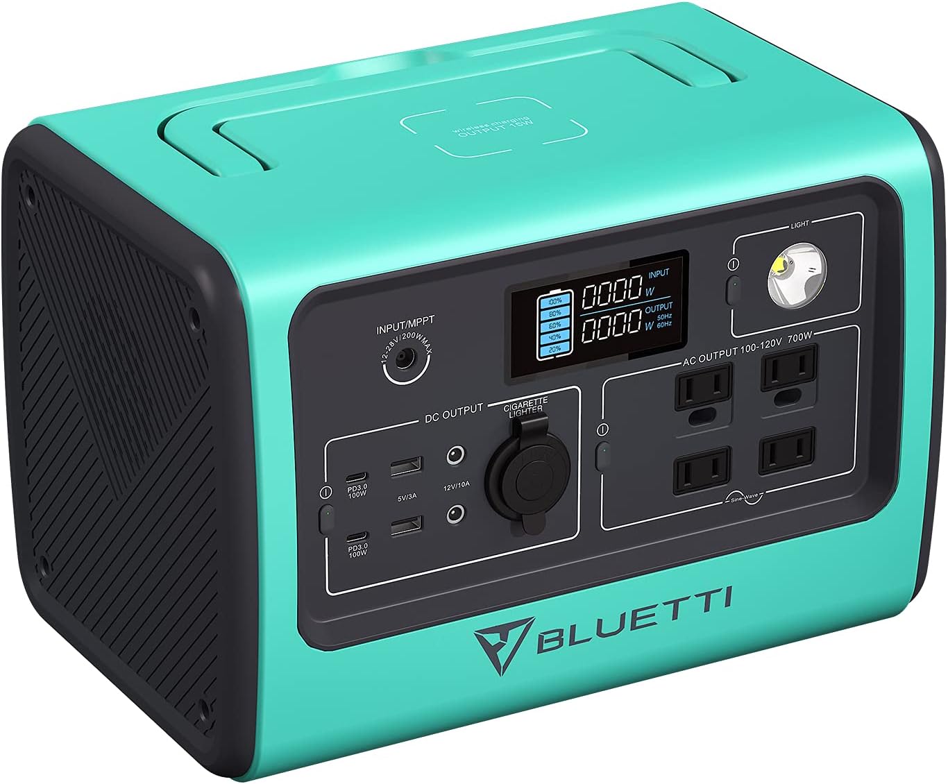 BLUETTI 800W/716Wh Portable Power Station EB70S Solar Generator LiFePo4 Battery Pack with 4 110V AC Outlets (Solar Panel Optional) Camping Supplies