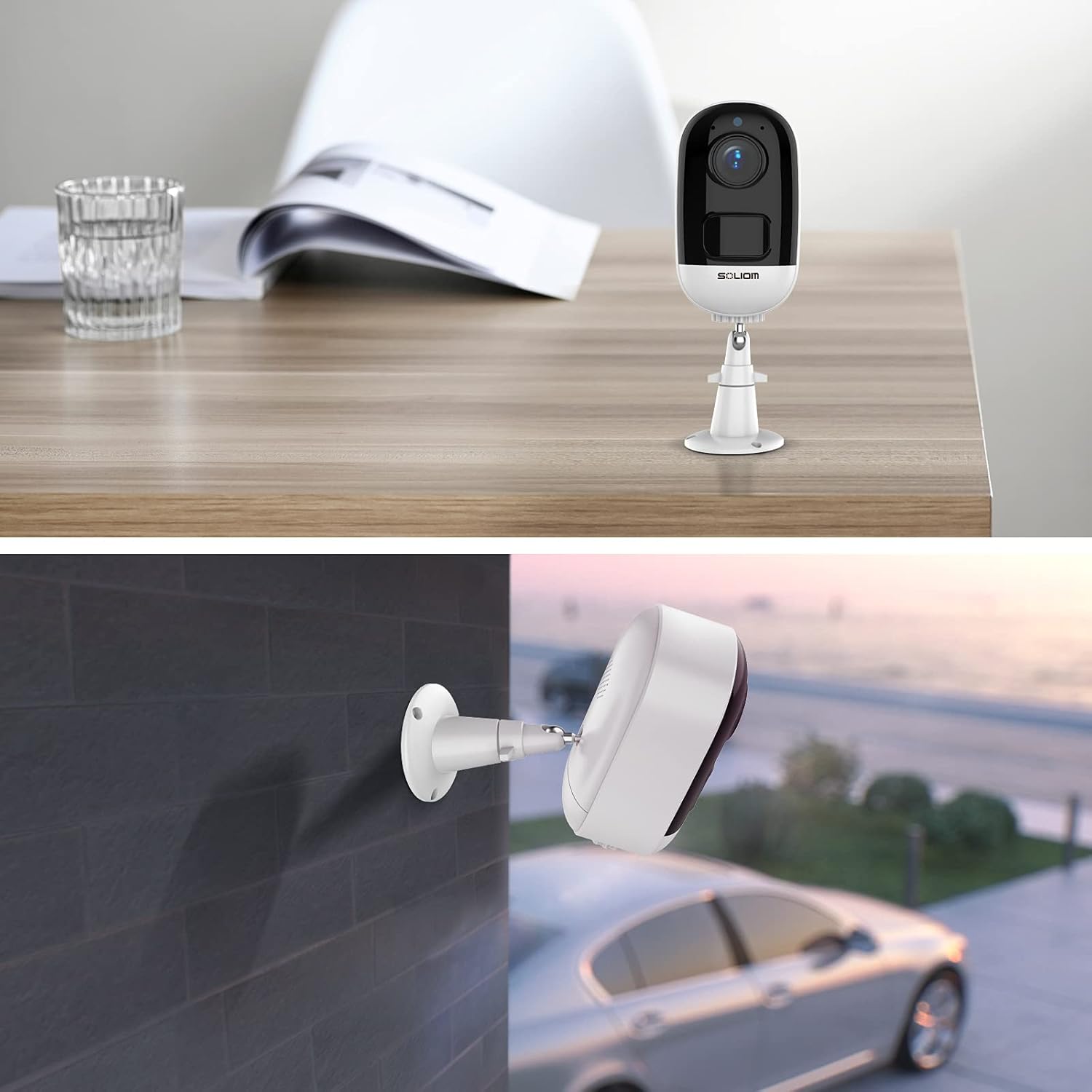 Security Camera Outdoor Wireless Battery Powered,1080P WiFi Indoor Home System with IP67 Waterproof,Night Vision,2-Way Audio,Siren Alarm