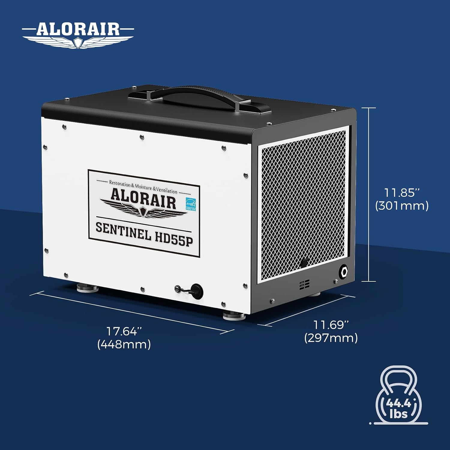 ALORAIR Crawl Space Dehumidifier, 120 PPD Energy Star Crawlspace Dehumidifiers with Drain Hose and Pump for Basement