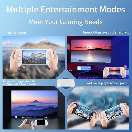 RG557 Handheld Retro Gaming Console 33 Emulators 42K+ Preloaded Games 5.48” AMOLED Display Android 14 8K TV Output Portable Video Game Console for