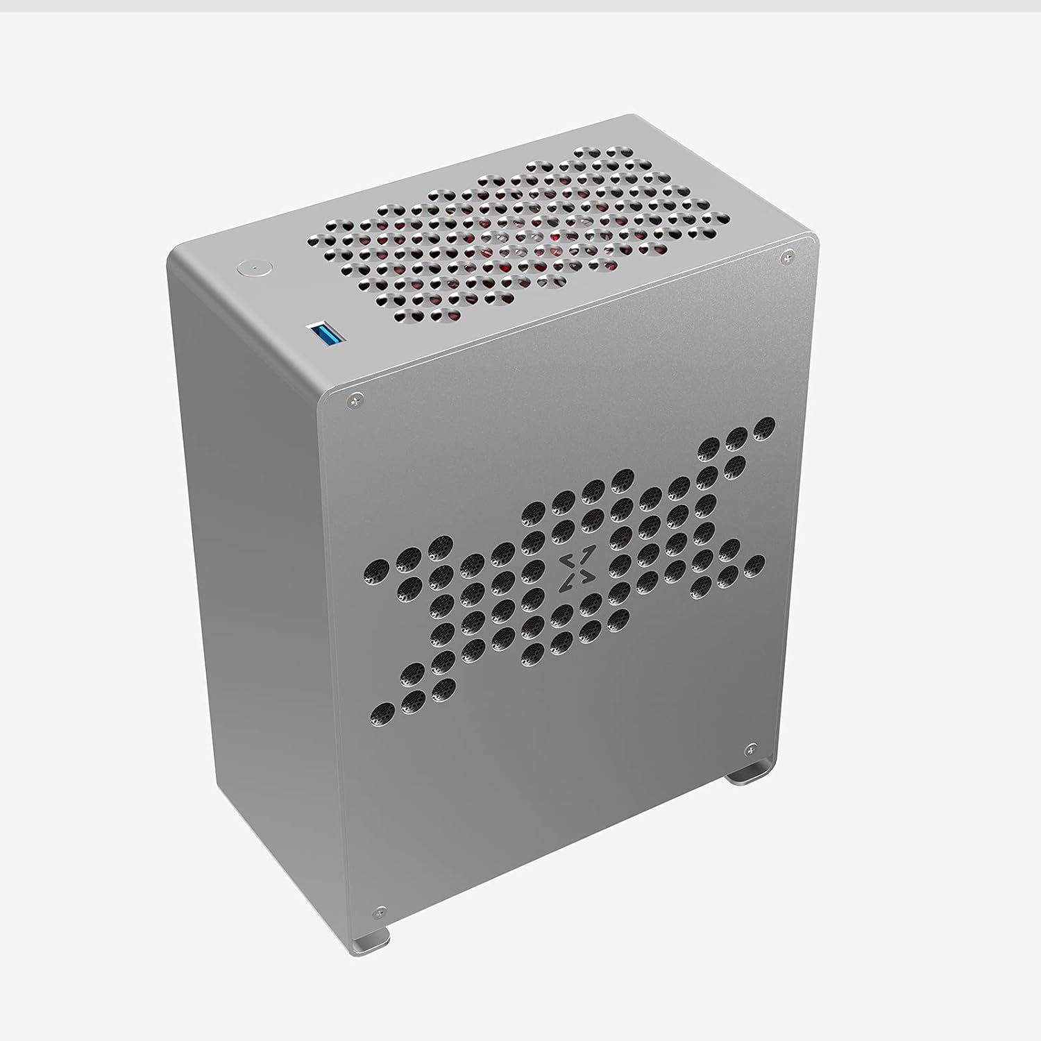 Mini-ITX Case Micro PC Case - Aluminum Portable Computer Case - Small Backpack PC Case for Gaming with PCI-E Riser Cable…