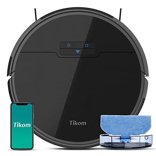 Tikom Robot Vacuum and Mop, G8000 Robot Vacuum Cleaner, 2700Pa Strong Suction, Self-Charging, Good for Hard Floors