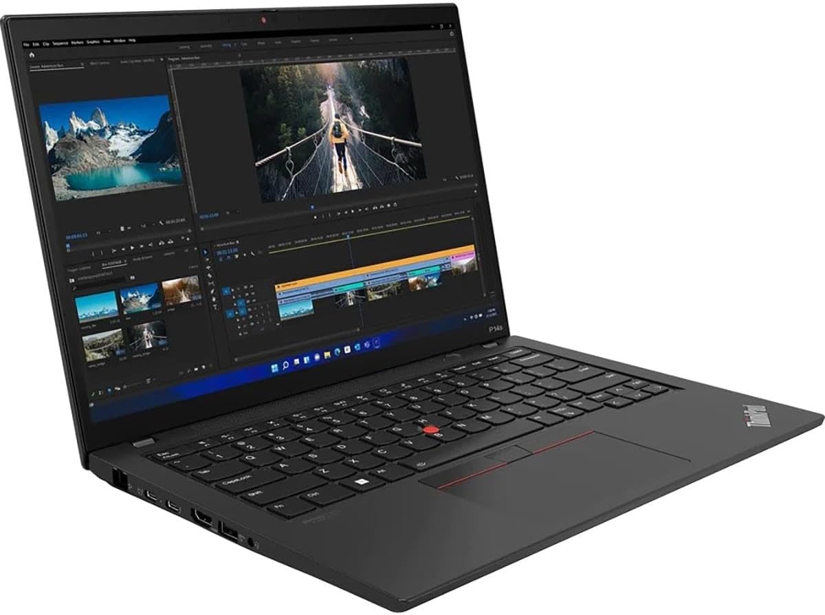 Lenovo ThinkPad P14s Gen 4 14" WUXGA Mobile Workstation, AMD Ryzen 7 PRO 7840U 3.3GHz, 32GB RAM, 512GB SSD, Windows 11 Pro, Villi Black (Renewed)
