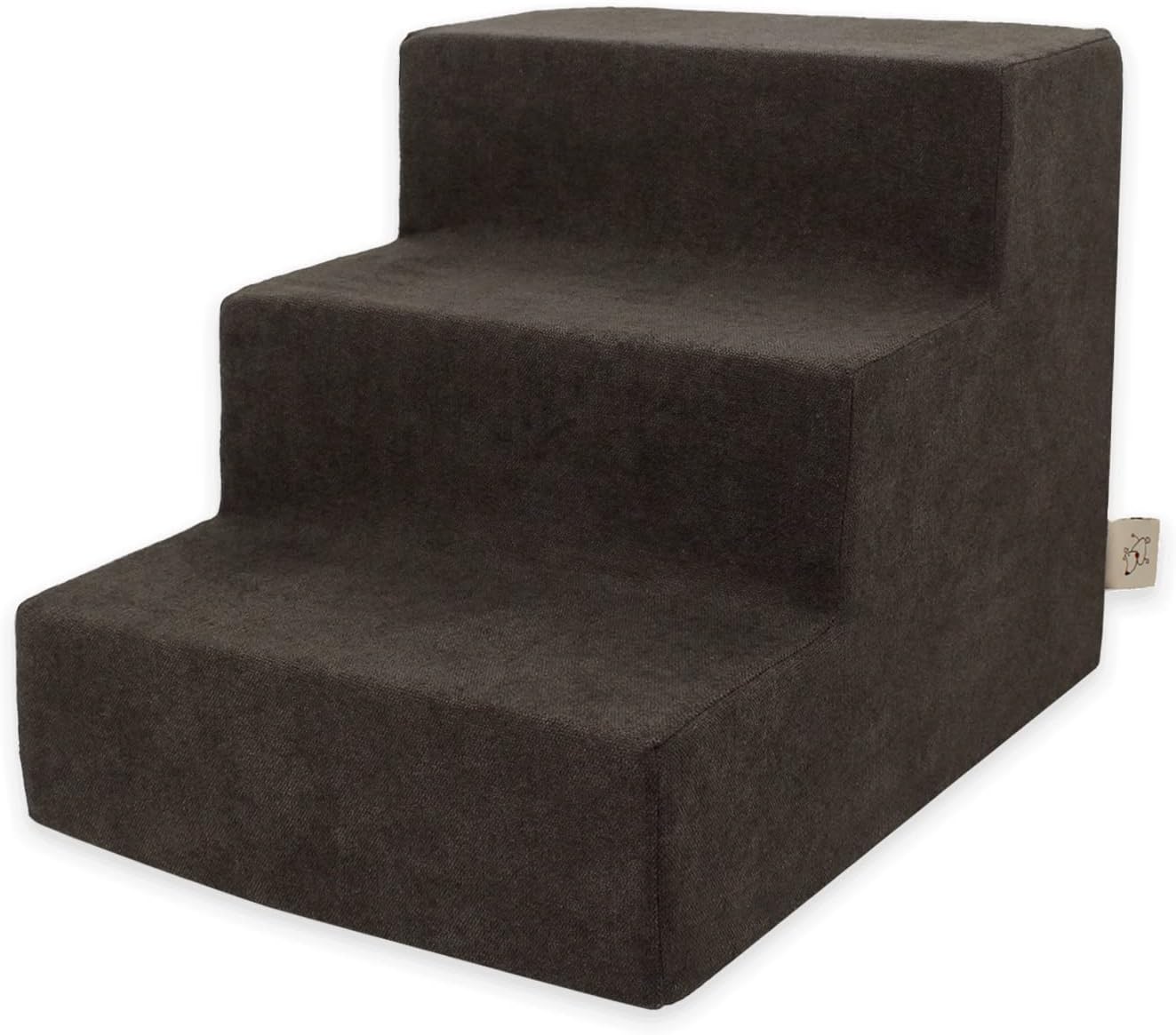 Best Pet Supplies Pet Steps and Stairs with CertiPUR-US Certified Foam for Dogs and Cats - Gray, 3-Step (H: 13.5") Pack of 2