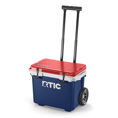 RTIC 22 QT Ultra-Light Wheeled Cooler with Handle, Hard Insulated Portable Ice Chest Box for Beach, Drink, Beverage, Camping, Picnic, Fishing, Boat