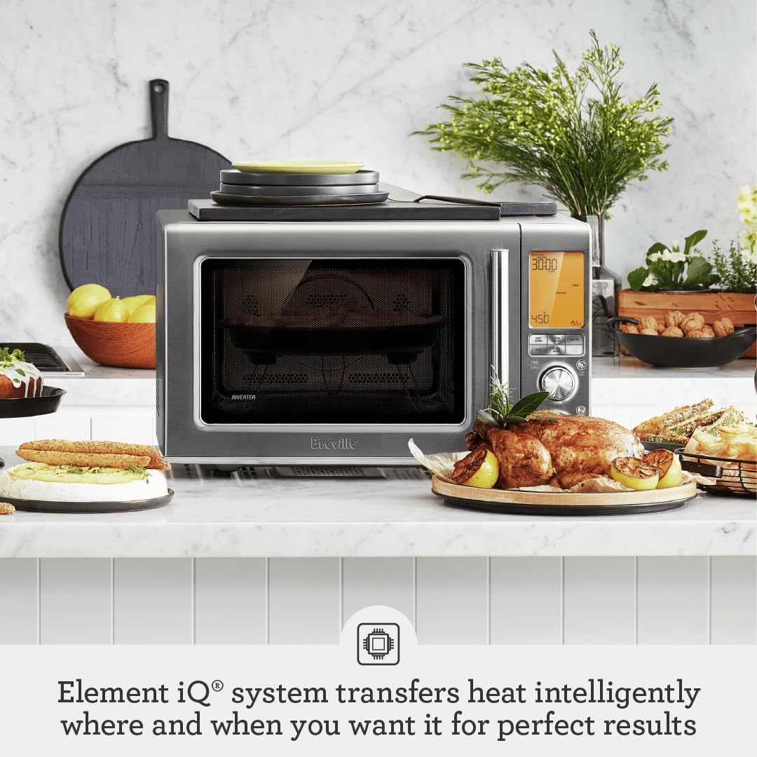 Breville RM-BMO870BSS1BUC1 Combi Wave 3-in-1 Microwave, Brushed Stainless Steel (Certified Remanufactured)