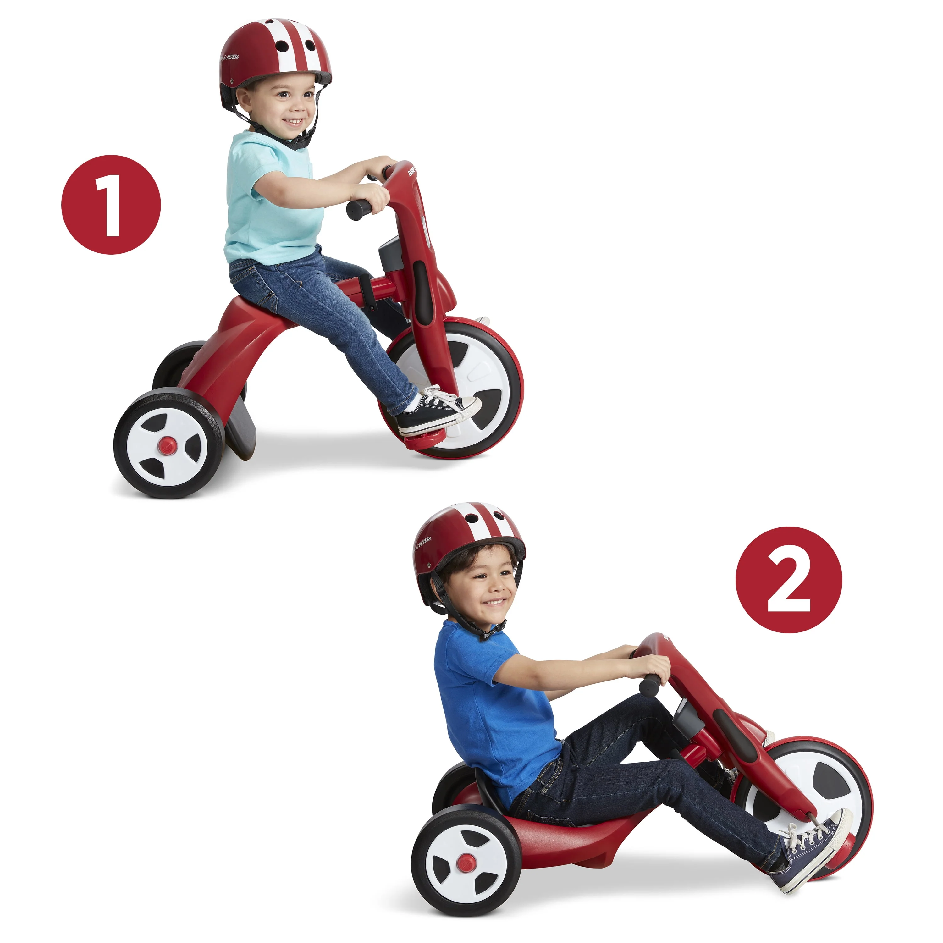Radio Flyer, Twist Trike, 2 Tricycles in 1, for Boys and Girls 2-7 Years
