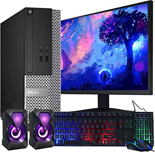 Dell OptiPlex Computer Desktop PC, Intel Core i5 3rd Gen 3.2 GHz, 16GB RAM, 2TB HDD, New 22 Inch LED Monitor, RGB Keyboard and Mouse, WiFi