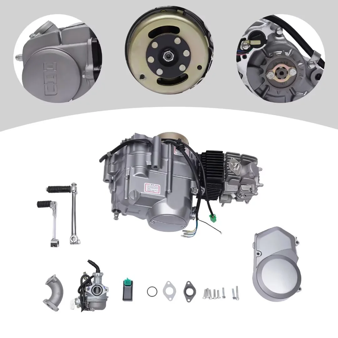 Oukaning 125CC Engine Motor Kit 12V Single Cylinder 4-stroke with Air-Cooled Motor Engine Pit Dirt Bike For Honda CRF50 CRF70