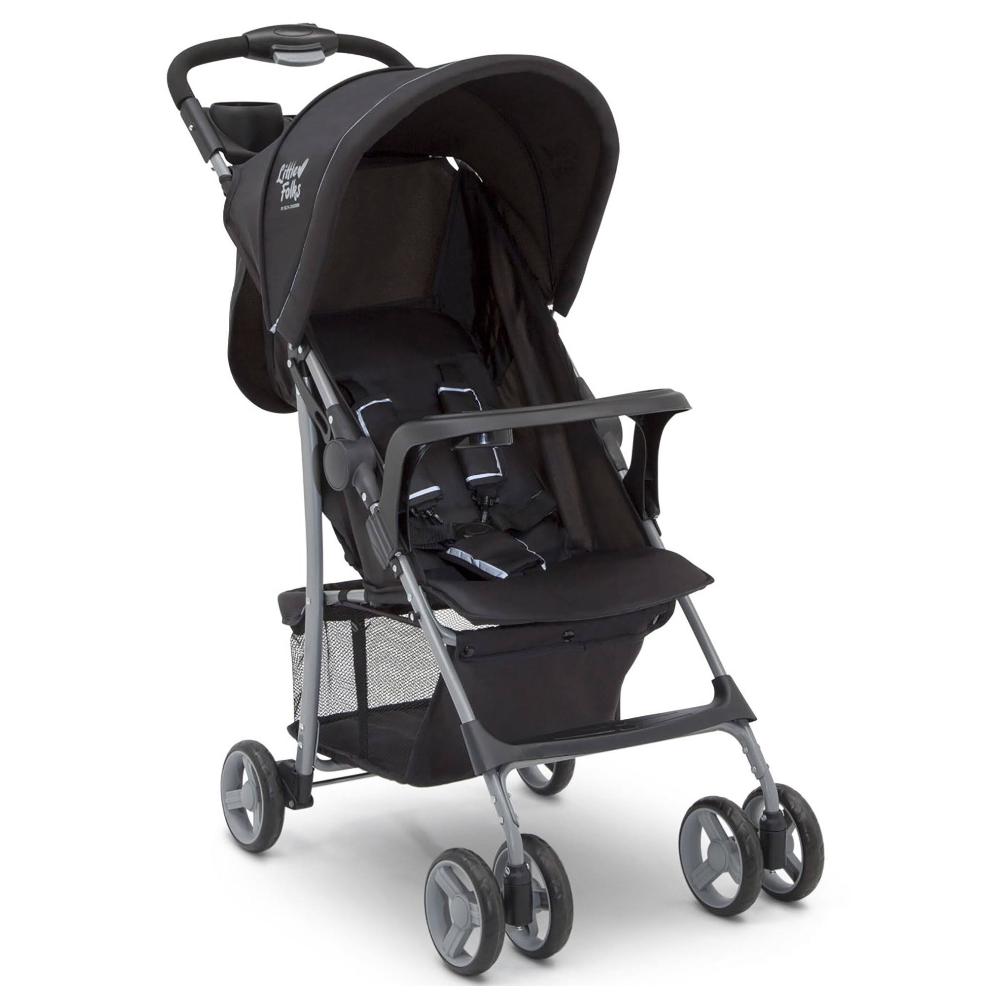 Little Folks Classic Tour Stroller by Delta Children, Black - Megean
