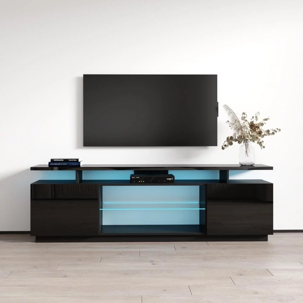 Meble Furniture Eva-K Modern 71-inch TV Stand White