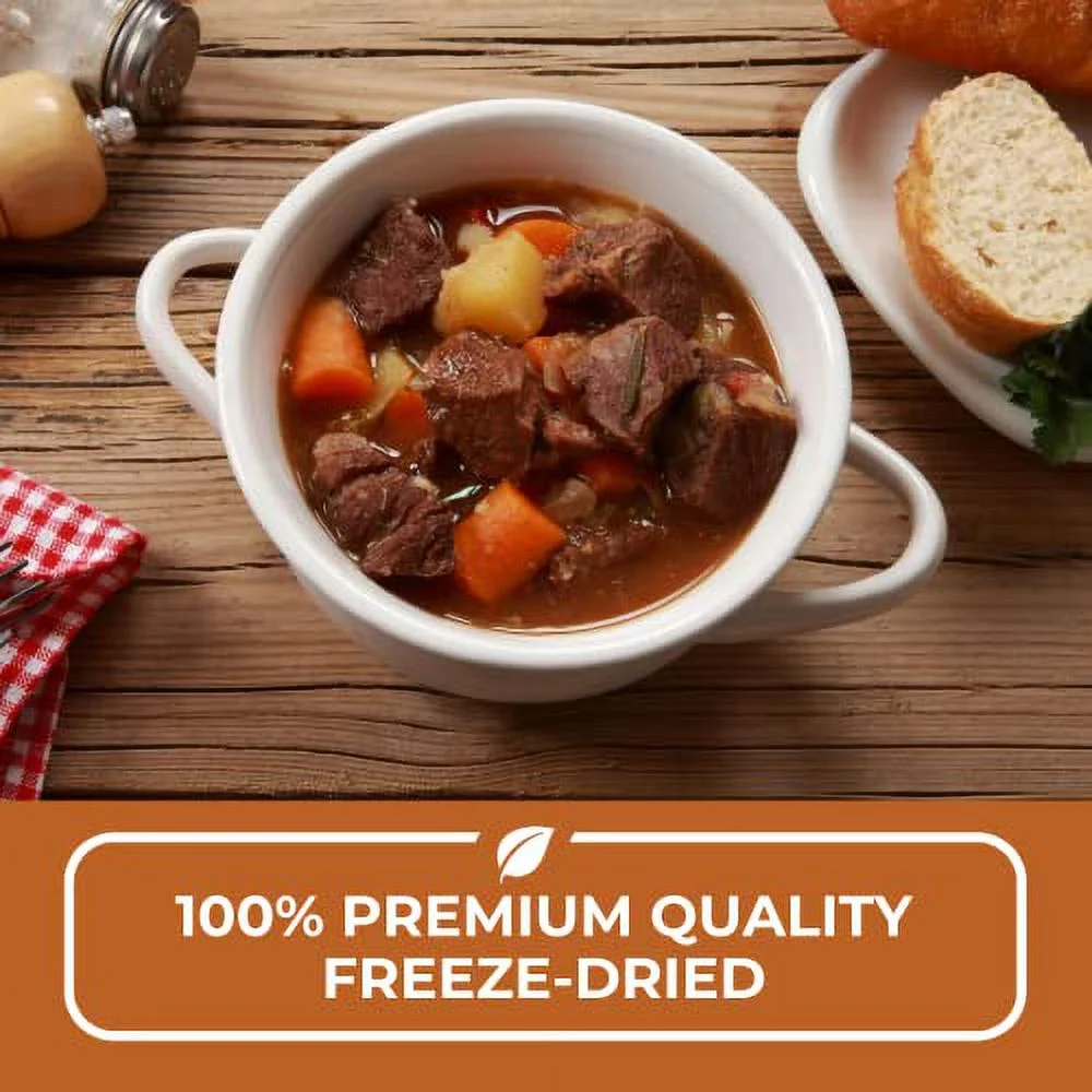 Nutristore Freeze Dried Beef Dices | Pre-Cooked Meat for Backpacking, Camping
