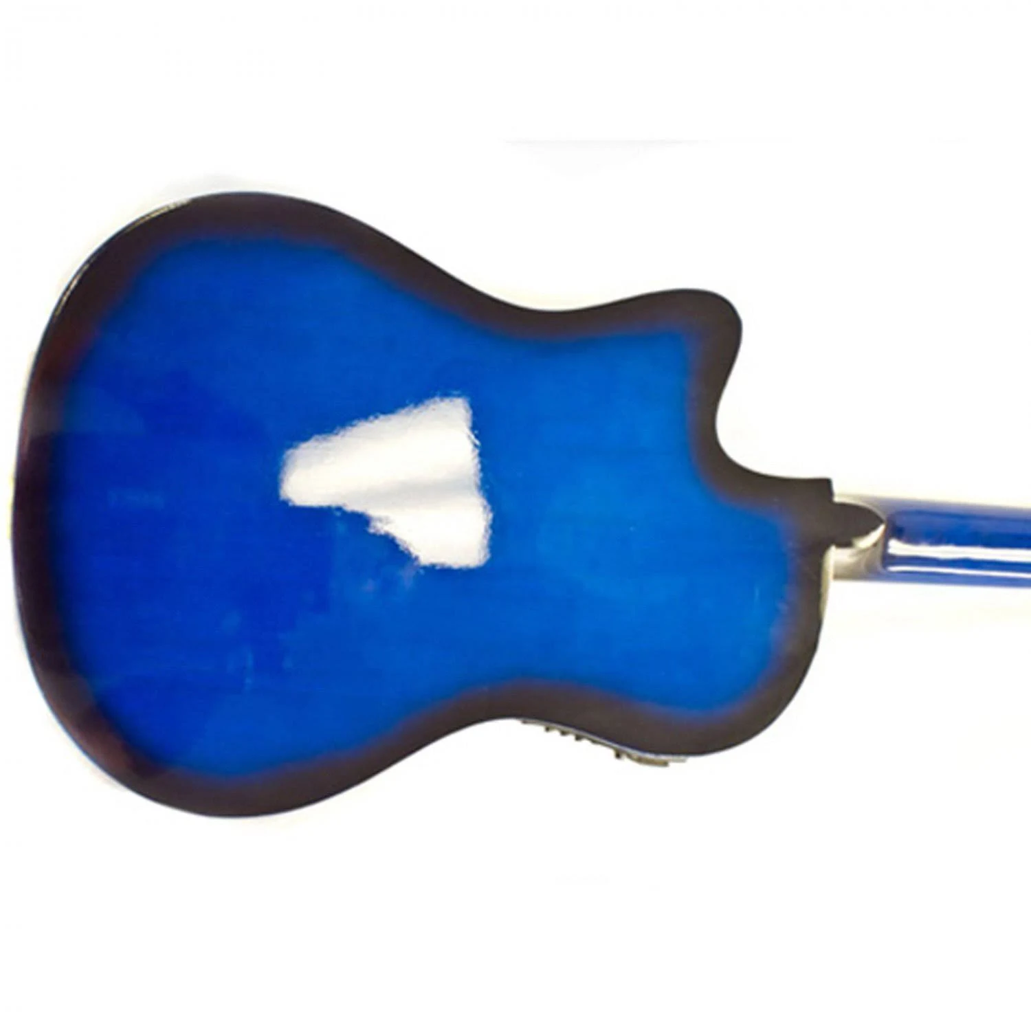 Electric Acoustic Guitar Cutaway Design with Case Strap Tuner Blue