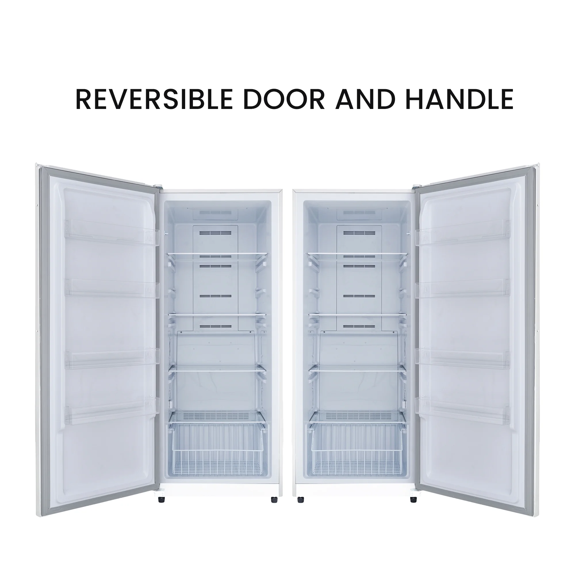 Conserv 17 cu. ft Convertible Upright Freezer/Refrigerator in White with Reversible Door, Low Sound and High-Temperature Alarm