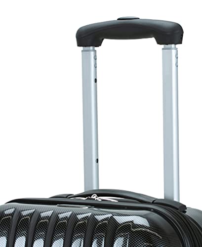 Rockland Melbourne Hardside Expandable Luggage with Spinner Wheels, 2TONENAVY, 2 Piece (20/28)