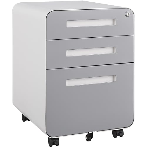 3 Drawer Mobile File Cabinet Under Desk Office,Simple Style Versatile Storage Cabinet for Legal/Letter/A4 Files