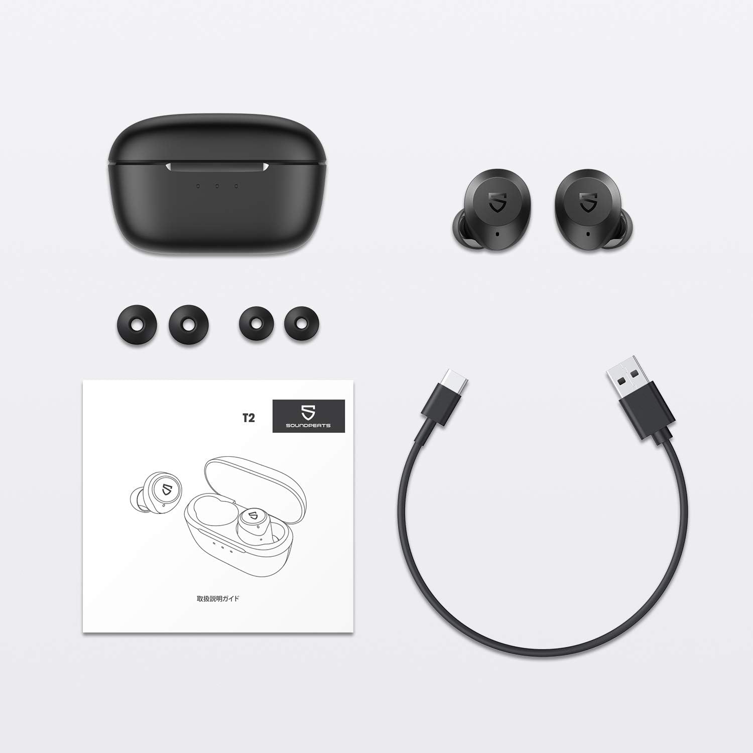 SoundPEATS T2 Wireless Earbuds Hybrid Active Noise Canceling Bluetooth 5.1 Headphones in-Ear ANC Wireless Earphones with Transparency Mode