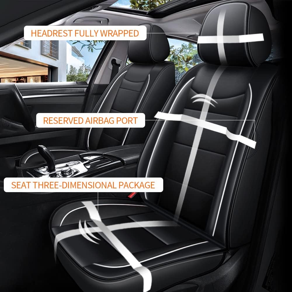 YORKNEIC Seat Cover Custom Fit for Mazda cx-5 2013-2022 Front Seats Leather Seat Protector Airbag Compatible Automotive Vehicle Cushion Cover for