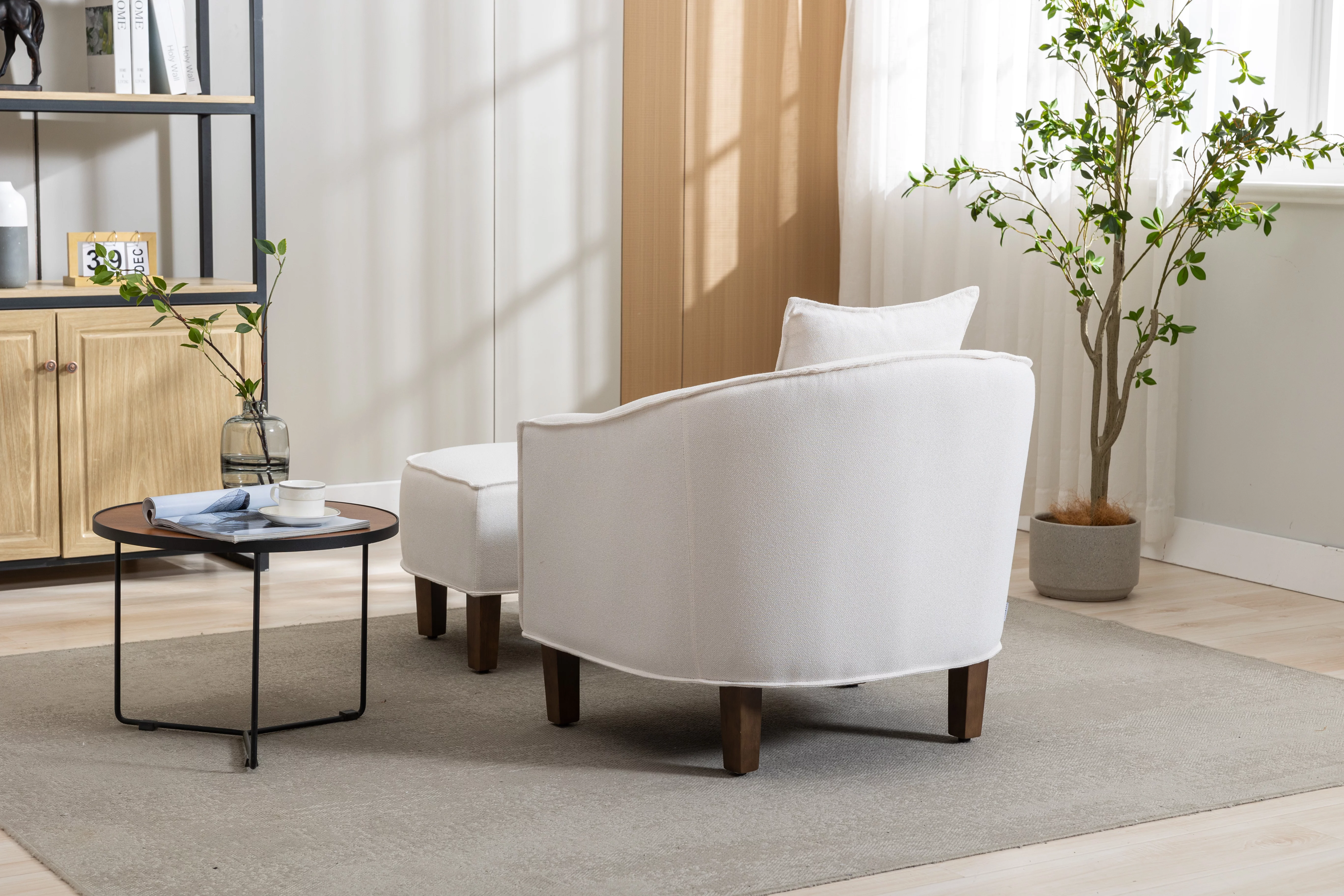 Upgrade Your Living Room with a Mid Century Modern Accent Chair and Ottoman Set