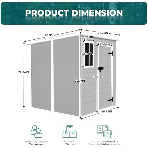 4×8 FT Outdoor Metal Storage Shed,Heavy-Duty Lean to Storage Shed with Floor Base,Garden Tool Metal Storage House W/Lockable Door and 2 Air Vents