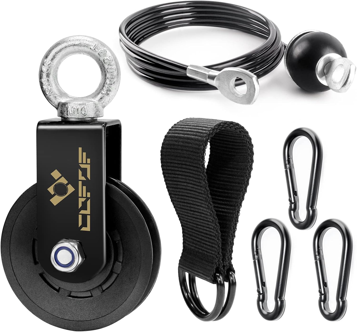 Weight Cable Pulley System Gym, Cable Pulley Attachments for Gym LAT Pull Down, Biceps Curl, Tricep Pull Down, Forearm and Shoulder Exercise